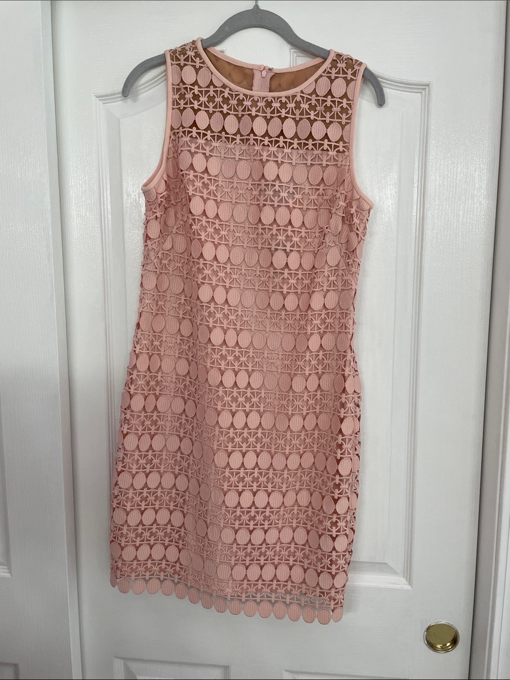 Lauren Ralph Lauren Dusty Rose Sleeveless Lace Shift Dress